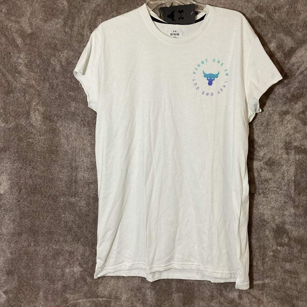 NWT Under Armour Men's Sz XL Project Rock Cap Sleeve T-Shirt Gym UA Fashion